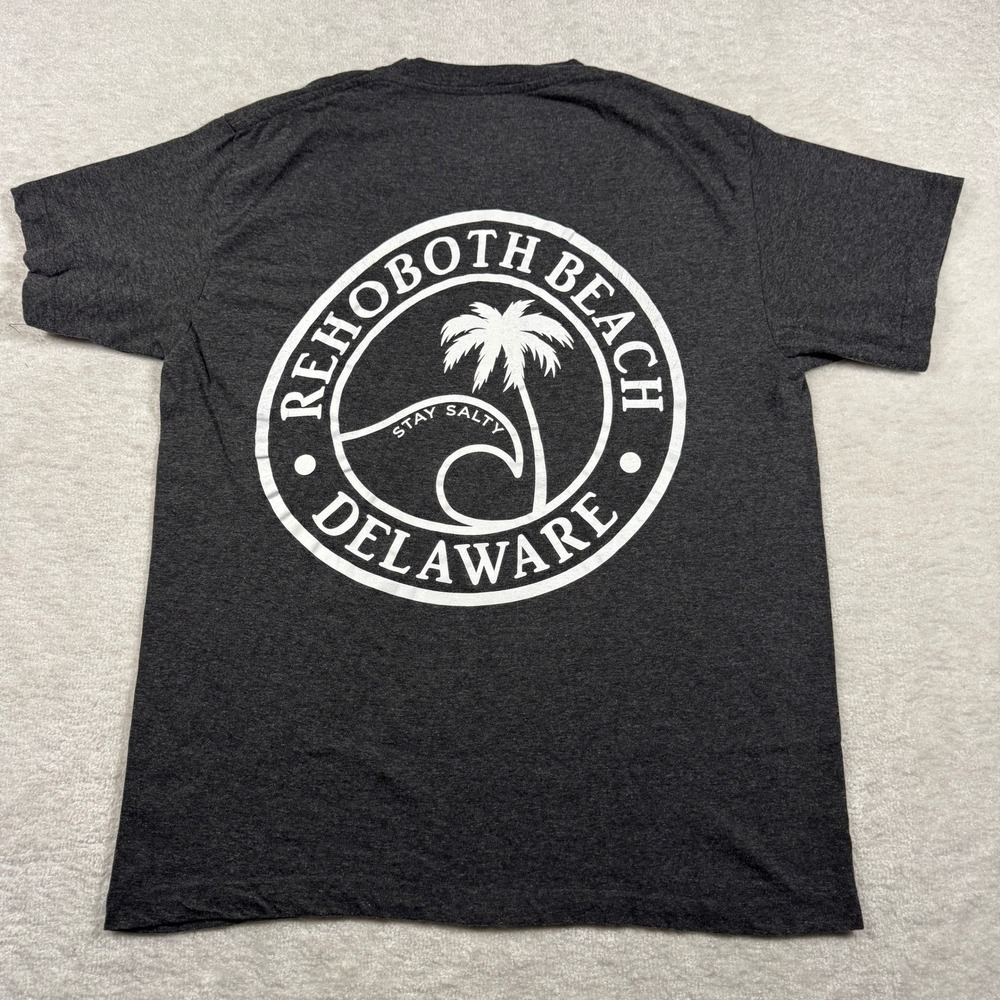 Sunsations Rehoboth Beach Delaware Stay Salty Graphic T-Shirt‎ Mens Medium Grey